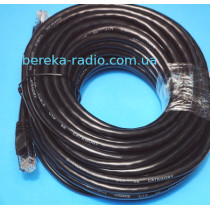 Патч-корд RG45, UTP 4 пари CAT6Е, чорний, 15m