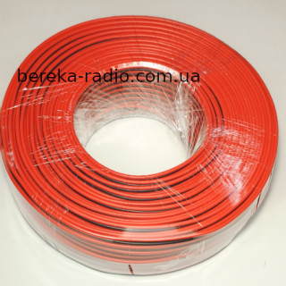 Кабель живлення 2 жили 16х0.2mm CU (0.5мм.кв) червоно-чорний