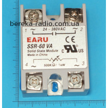 SSR-60VA, керування потенціометром 500K , Uout=24...380VAC, 60x45x22.5mm, EARU