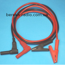 Щупи для тестера силіконові 4mm банан-крокодил, 30A, 16AWG