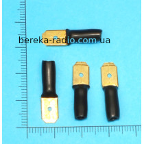 Клема штекер 6.3mm чорна