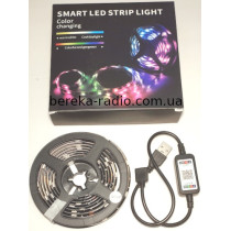 Стрічка RGB SMD5050/30, 5V, IP65, 2 метри, Bluetooth додаток