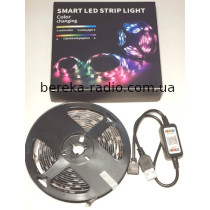 Стрічка RGB SMD5050/30, 5V, IP65, 3 метри, Bluetooth додаток, ІЧ пульт