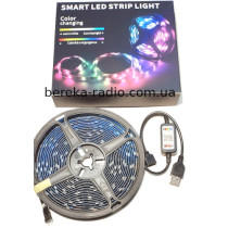 Стрічка RGB SMD5050/30, 5V, IP65, 5 метрів, Bluetooth додаток
