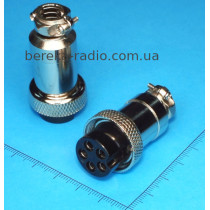Роз`єм MIC 325 big, гніздо на кабель 5 pin, діаметр 20 mm, металевий корпус