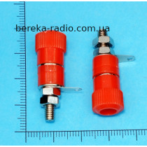 Клема гвинтова 4mm JS-910B червона, мідь