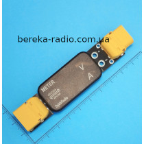 Вольтметр амперметр 0.28`` DC 48V/20A, XT60(гніздо-штекер) 3-х розр. червоний+зелений індикатор
