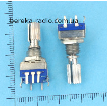Енкодер EC11SP-1-1-1-20KQ-20CC, reset, 5 pin, ручка з насічкою, China
