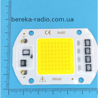 Св. COB 50W/220V, білий холодний, 6000K, 60x40mm