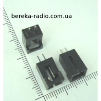 WZ-02S (K7166-02S) вилка на плату для CD аудіо, 2 конт. крок 2.54 mm