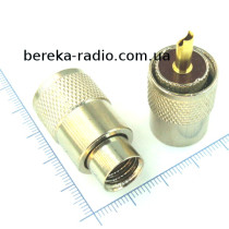 Штекер UHF (RG-11) під кабель, накрутка, латунь