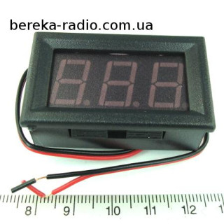 Вольтметр в корпусі 0.56`` DC 4.5-30V червоний 3-х розр. цифр. інд., DSN-DVM-568