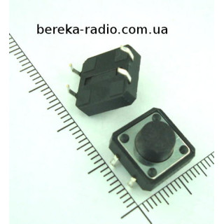 Тактова кнопка 4pin 12x12x6.5mm, шток 3.0mm /China