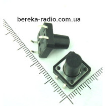 Тактова кнопка 4pin 12x12x12mm, шток 8.5mm /China