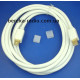 Шнур шт.mini Display Port - шт.mini Display Port, gold, 2m, білий