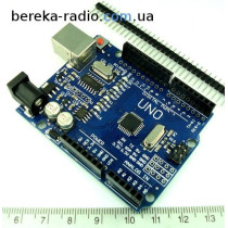 Arduino UNO R3-MEGA328P з USBB роз`ємом (CH340, без кабеля, blue PCB)