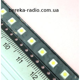 Світлодіод SMD3535 1W, 3.0-3.7V/350mA, білий холодний, тип В, 100-110lm, 12000-15000K, 120*, SPBWH13