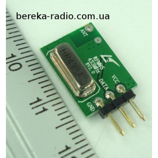 Передавач RFM85W-433D, 443 mGz, P=+16дБ, U=2.1-5.5V, 16х12х4.8mm