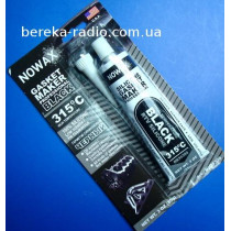 Герметик високотемпературний чорний NOWAX NX35309, 315*, 100% силікон, (85 гр)