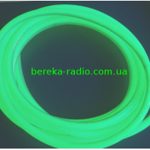 Світлодіодний неон круглий зелений, 2835/120, 220V, IP68, D15, SERIES RN/PRO