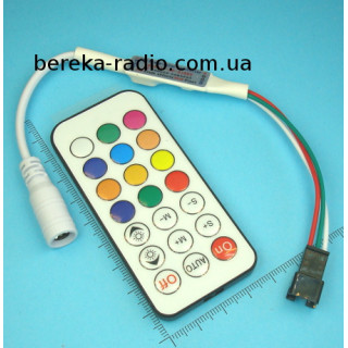 Контролер SMART RGB Full color, RF, 21 key, 6A (WS2811, WS2812)