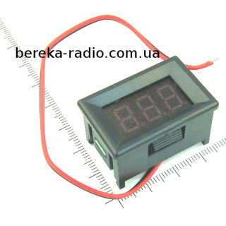 Вольтметр в корпусі 0.36`` DC 4.5-30V зелений, 3-х цифр. LED індикатор, DSN-BVM-386K