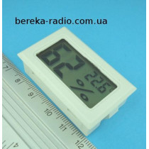 Термометр-гігрометр FY-11 LCD (прямокутний білий корпус)