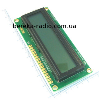 LCD BCB1602-03B-LY-SPTWU-1.0 (3.3V) (аналог RG1602B-GKY-CSX)
