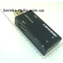 USB тестер KWS-10A з LED інд. (вольтметр, амперметр, 2 індикатори)