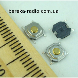 Тактова кнопка SMD 4pin 4x4x1.5mm, шток 0.5mm /China