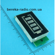 Індикатор заряду 1-го акумулятора 3.3-4.2V, синій інд., 4-ри сегменти, XW228DKFR4