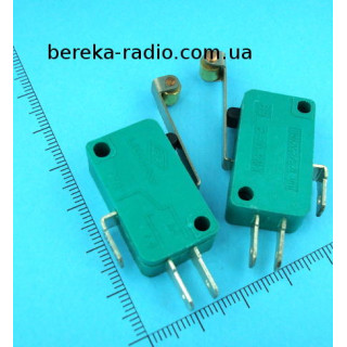 Мікровимикач MSW-03B з лапкою і роликом ON-(ON), 3 pin, 5A, 125/250VAC