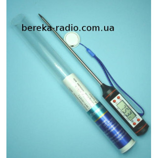 Термометр TP101, -50*C +300*C, у формі голки (чорний, в колбі)