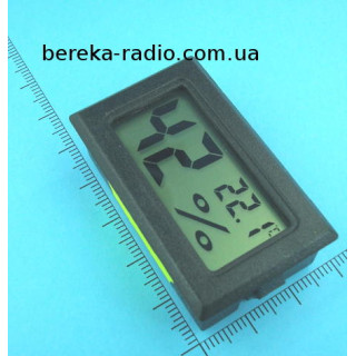 Термометр-гігрометр WSD-12A/FY-11 LCD чорний прямокутний корпус, внутрішній датчик