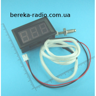 Термометр в корпусі 0.56`` зелений, -30 +800*C, 12VDC, XH-B310
