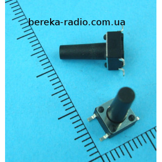 Тактова кнопка SMD 4pin 6x6x13.0mm, шток 9.5mm /China