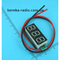 Вольтметр без корпусу 0.28`` DC 0-30V жовтий, 3-х цифр. інд.