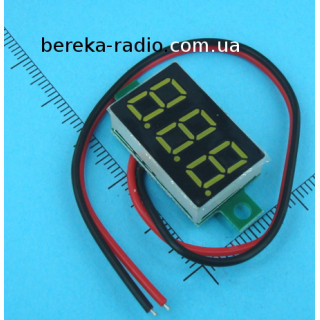 Вольтметр без корпусу 0.36`` DC 4.5-30V зелений 3-х цифр. інд.