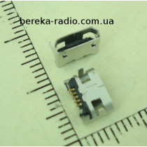 Гніздо micro USB B (№ 1), 5 pin, 4 виводи DIP