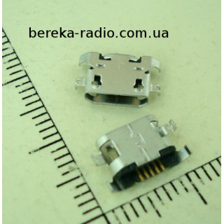 Гніздо micro USB B (№ 16), 5 pin, 4 виводи