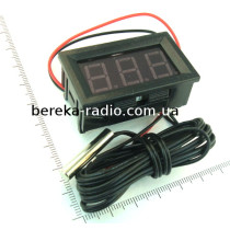 Термометр в корпусі 0.56`` синій, -30 +100*C, 4-12VDC, 3-х цифр. інд., 48x29x25mm