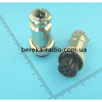 Роз`єм MIC 327, гніздо на кабель 7 pin, діаметр 16 mm, металевий корпус