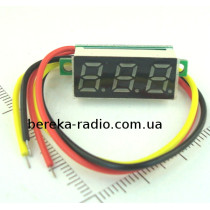 Вольтметр без корпусу 0.28`` DC 0-30V зелений, 3-х цифр. інд.