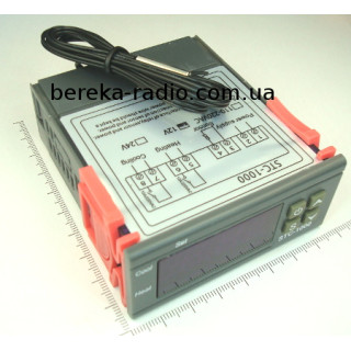 Терморегулятор цифровий DC12V STC-1000, -50...+110*C, інд. 0.56`` червоний, датчик NTC на проводі 1м