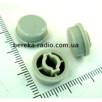 Ковпачок сірий для тактової кнопки 12x12mm (серія 1207)