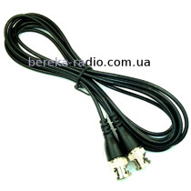Шнур шт. BNC - шт. BNC, Cu, d=4mm, чорний, 3м