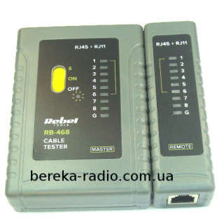 Тестер мережевий 468RB (RJ45+RJ11)