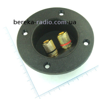 Гніздо колоночне 2-х конт. (зажим) кругле d=75mm, Gold