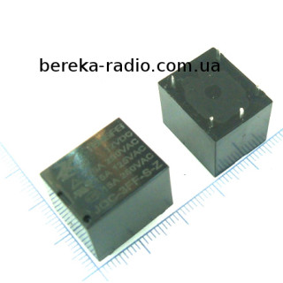 JQC-3FF-S-Z, 12VDC, 15A/250VAC (5 pin, один перемикаючий контакт), Tengfei