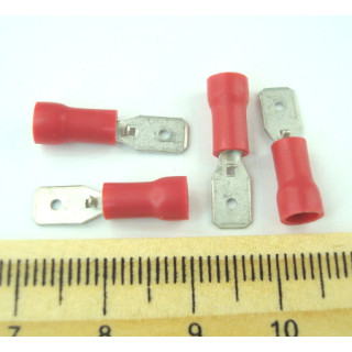 ST-031/R (клема штекер 4.8x0.5mm, 0.5-1.0mm2, червона)
